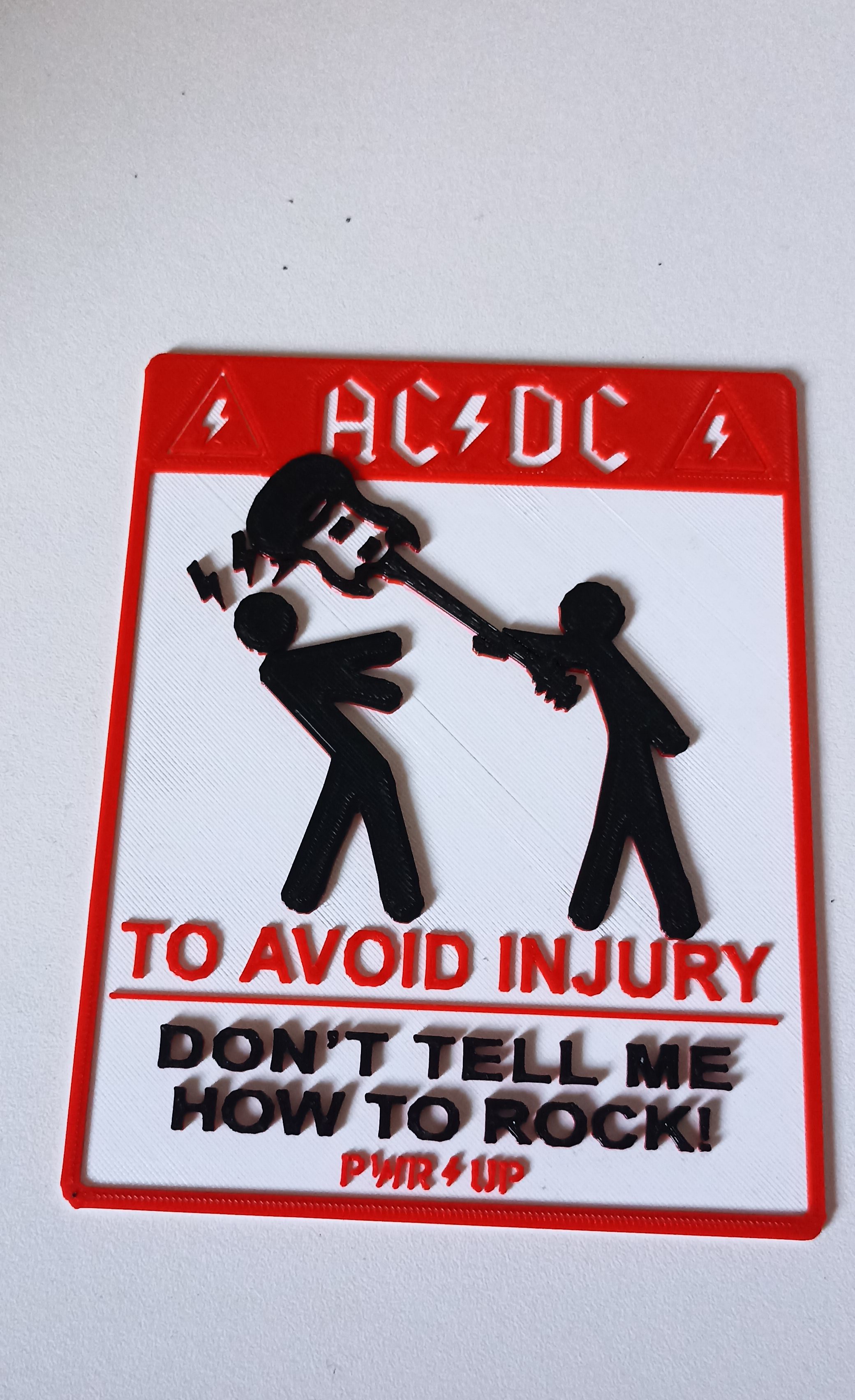 AC/DC Notice table by Maraktos | Download free STL model | Printables.com