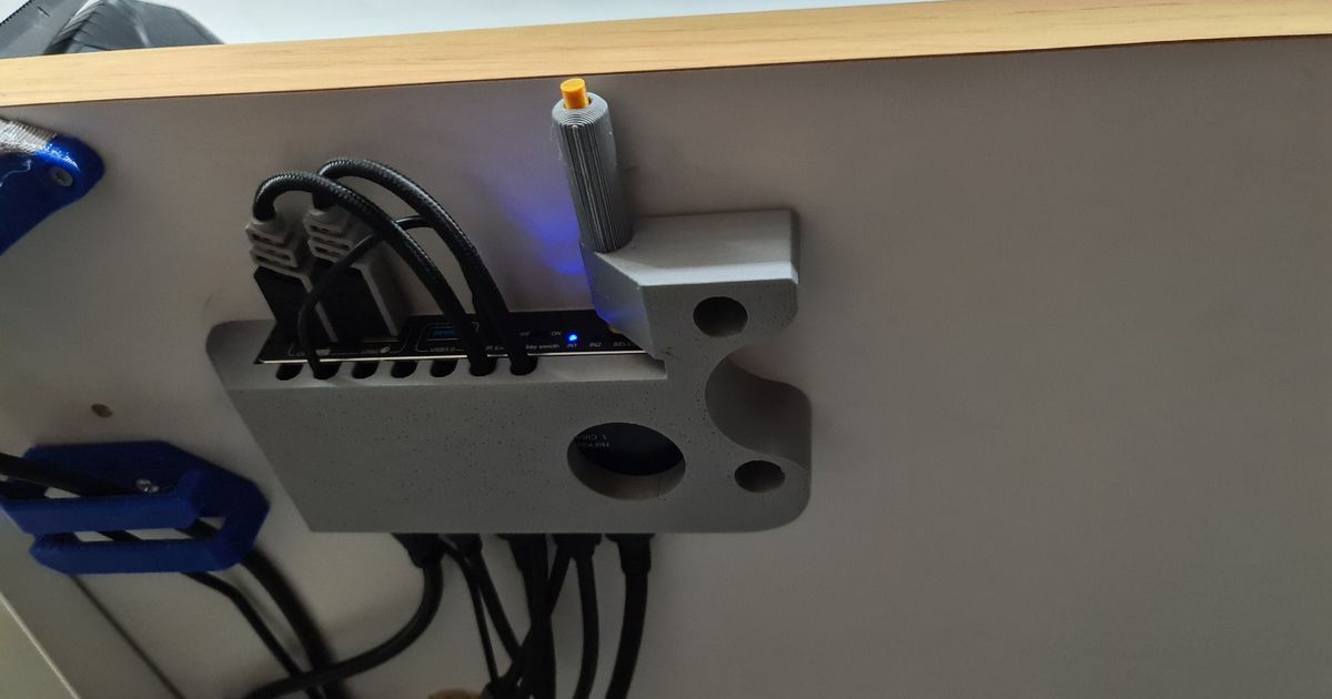 HDMI Switch holder for screwing under Table, with Button Extender and ...