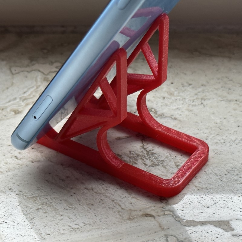 Tablet/Phone stand, Transportable together with device with one hand! No supports!