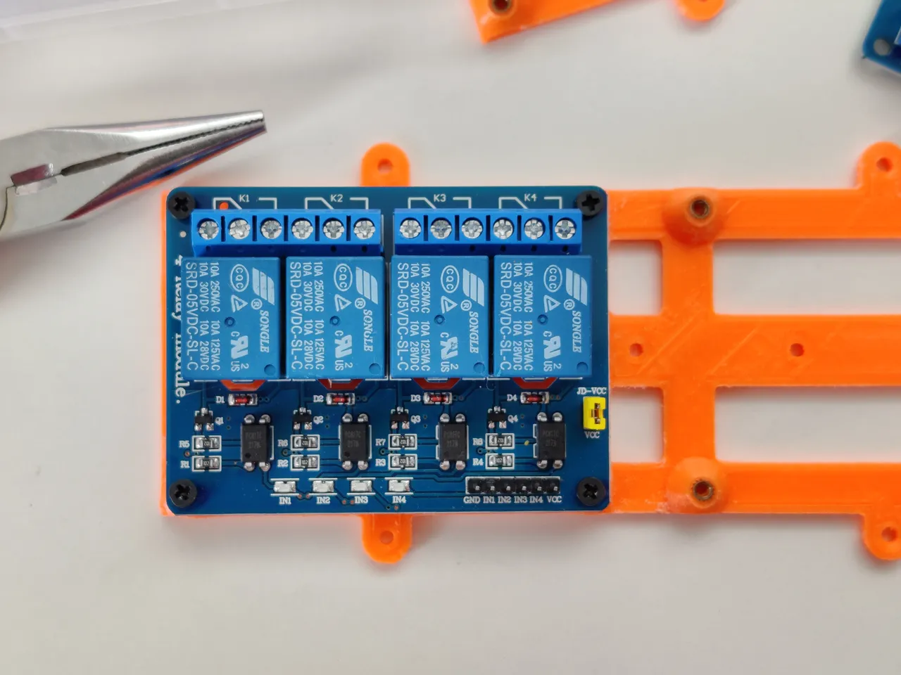 Four relay board mounting plate - single and double by Radek Věchet ...