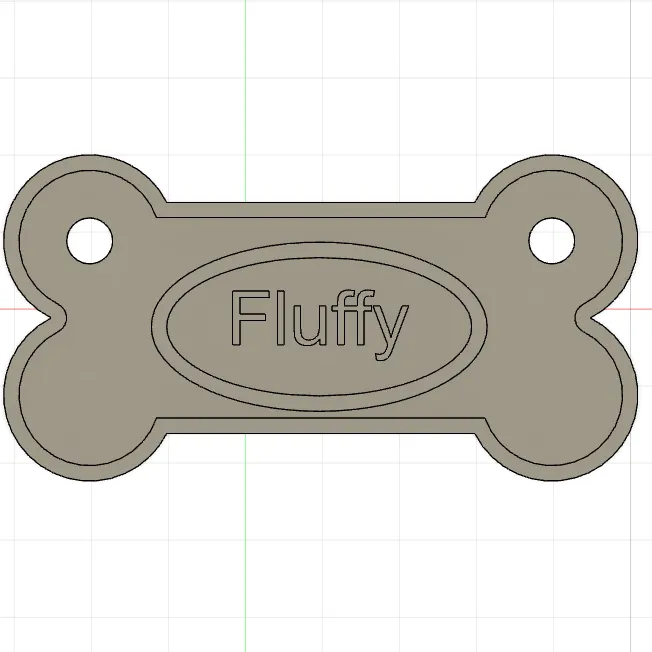 Dog bone name tag online
