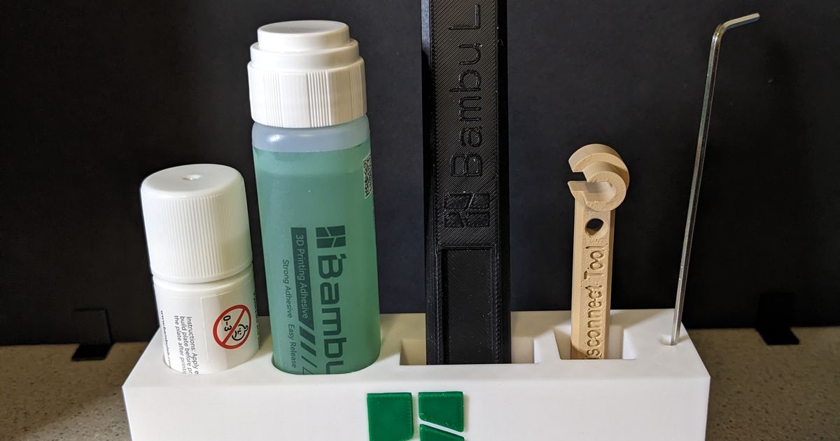 Bambu Lab X1C/P1P Allinone caddy Glue stick, Scraper, AMS Tool, H2 Wrench by