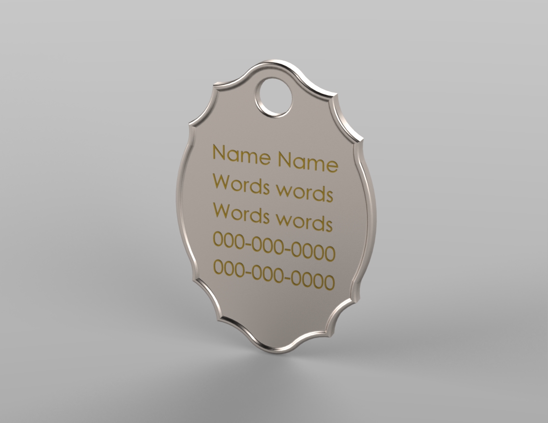 Simple Dog ID Tag_2 by slavik kopanov | Download free STL model ...