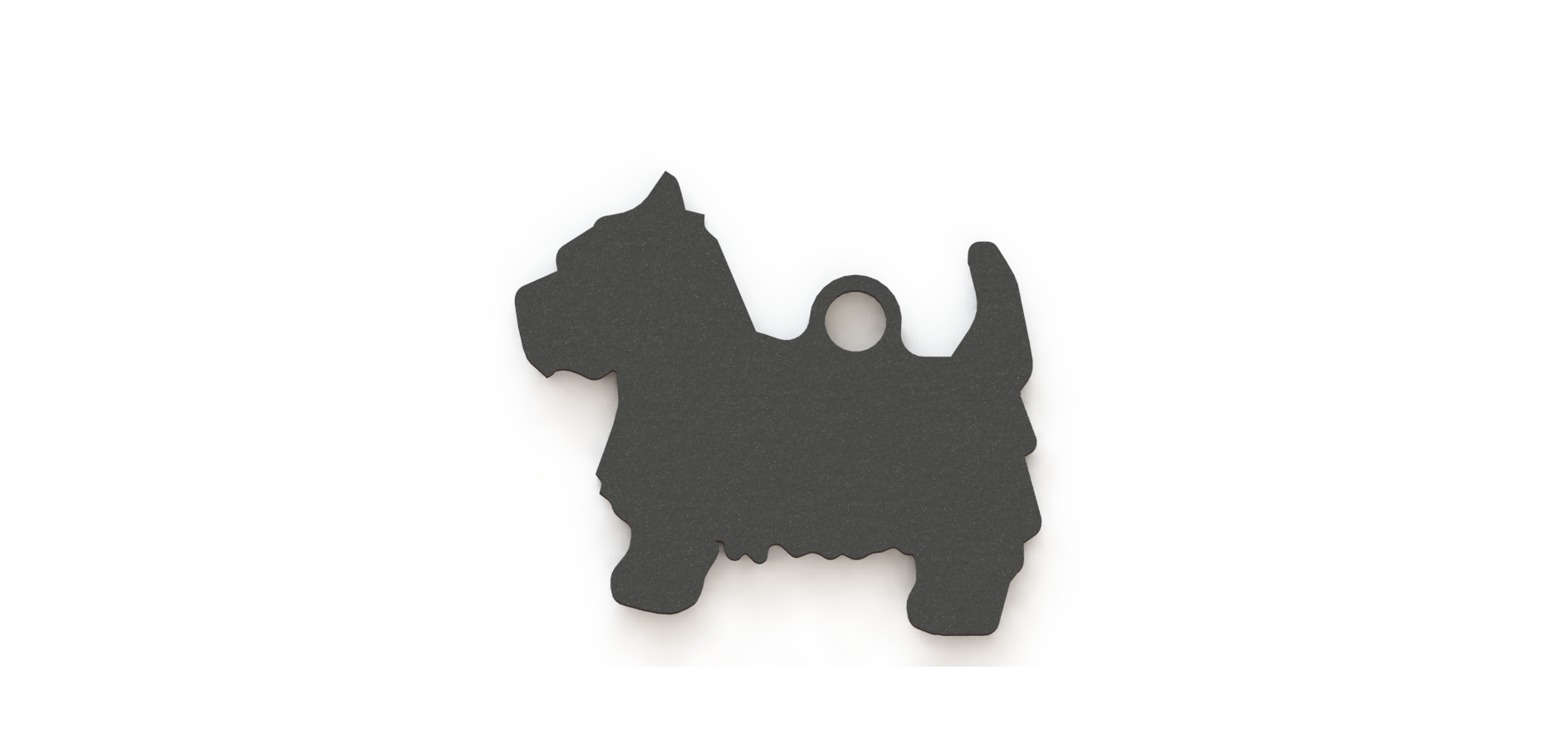 Westie Dog Tag by fanecator Download free STL model