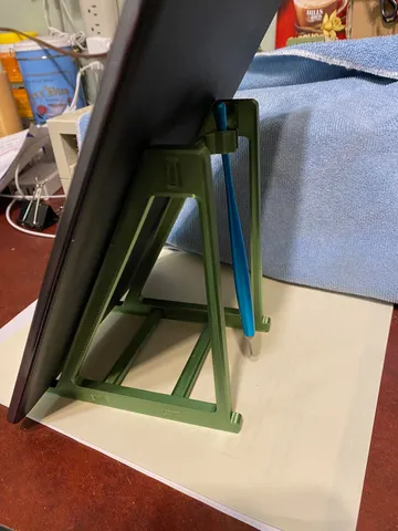 tablet holder portrait view with stylus holder