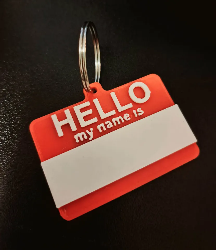 Hello My Name is Pet ID Tag