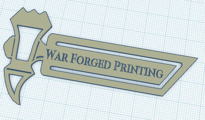 War Forged Printing Hammer Bookmark