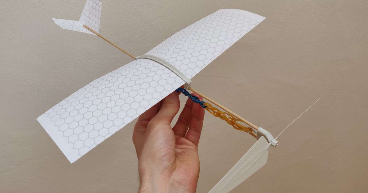 Small Rubber Band Powered Plane by Project18 | Download free STL model ...