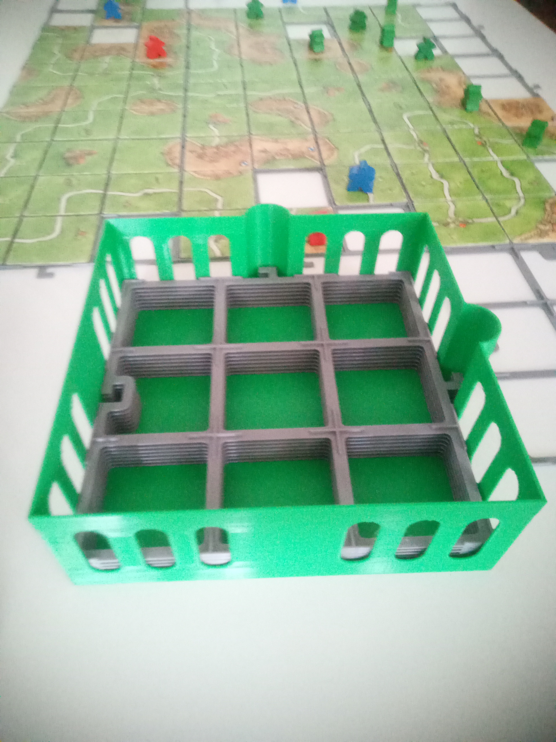 Karak/Carcassonne tile grid box by vhotspur Download free STL model
