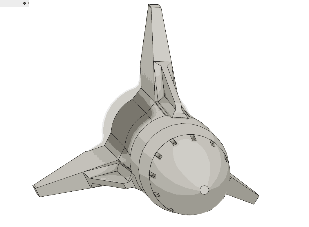 Single print retro space ship by 4XS Download free STL model