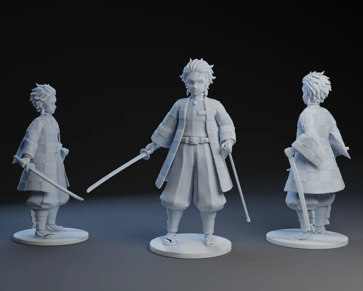 STL file figure of tanjiro kamado from the anime kimetsu no yaiba・3D  printer model to download・Cults