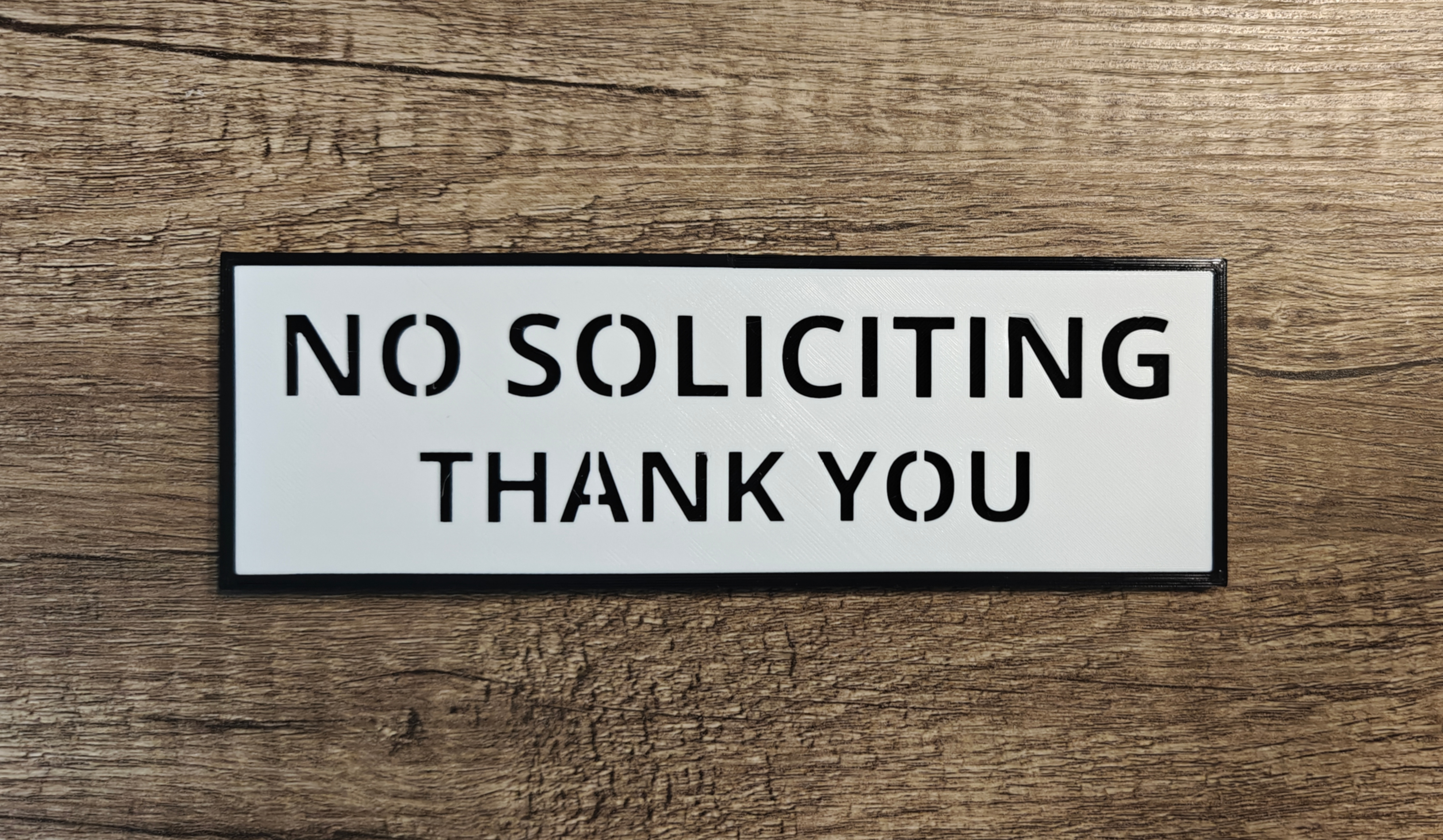 Two Piece No Soliciting Sign (frame + insert)