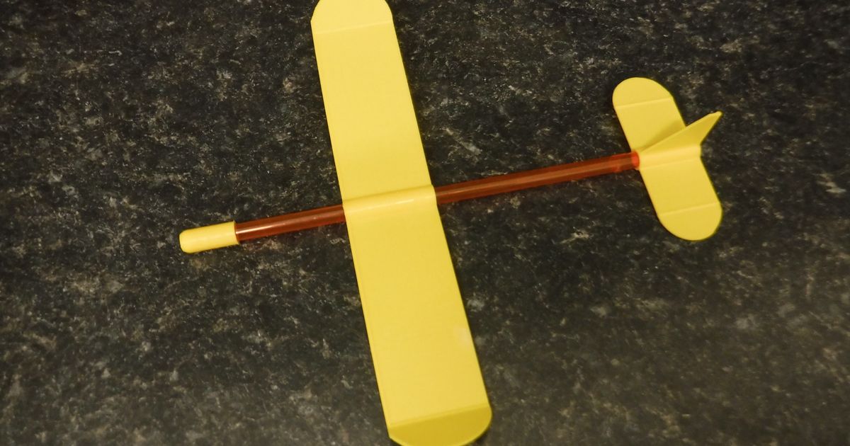 Straw Glider by 3dcad Download free STL model