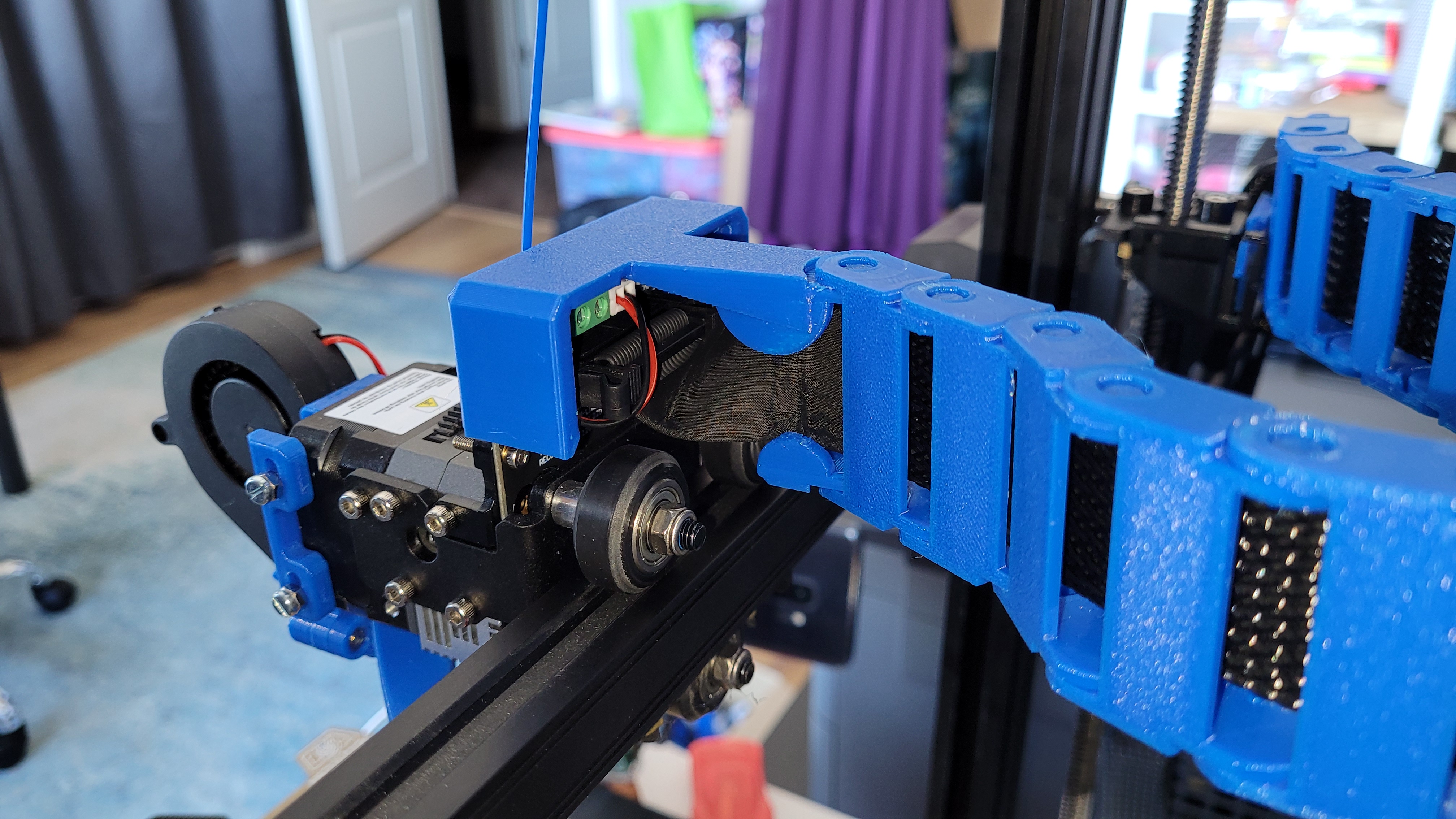 Ender 3 S1 Pro NBR Modder Board Front Cover with Connector for 30mm Drag Chain