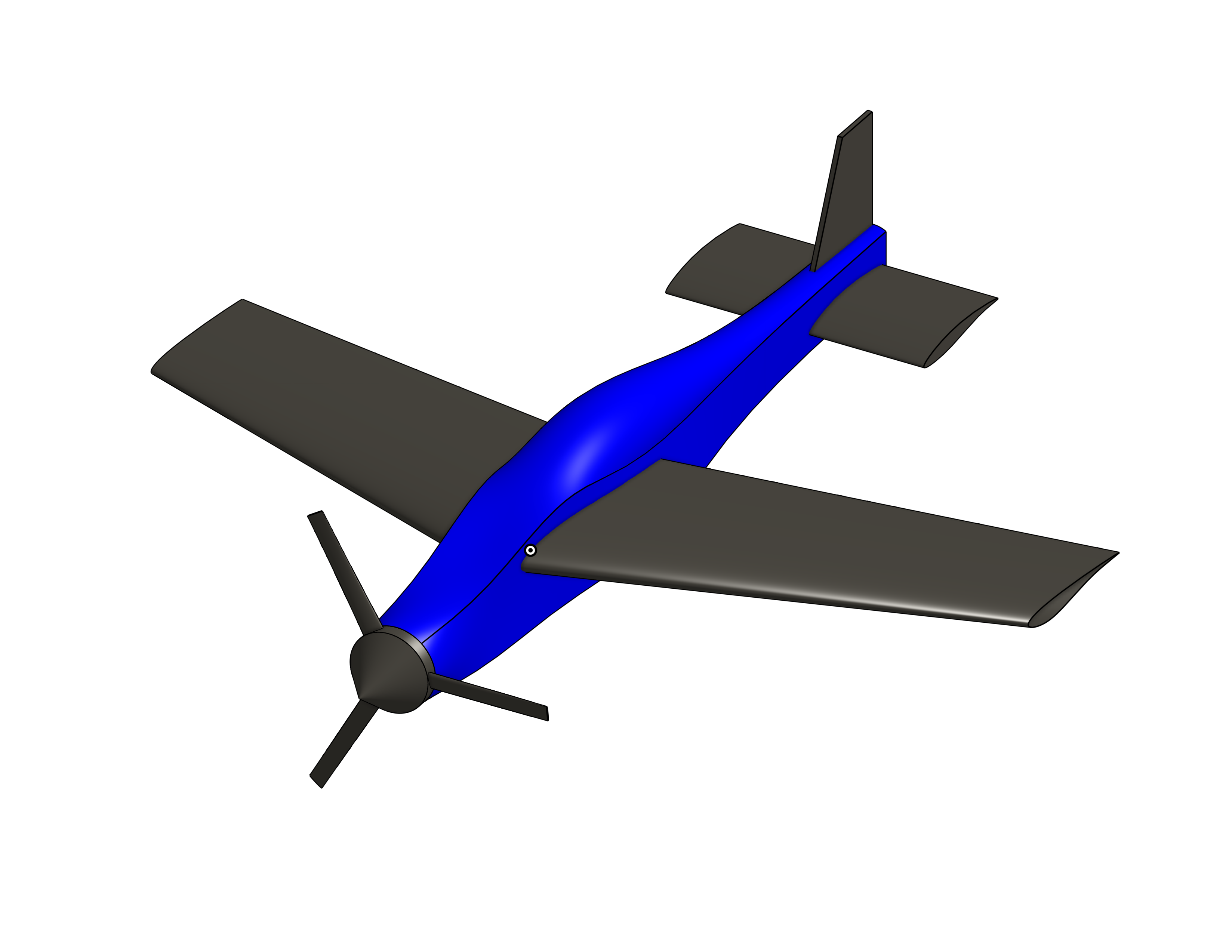 Single Propeller Model Airplane by Wolvesmax56 Download free STL model
