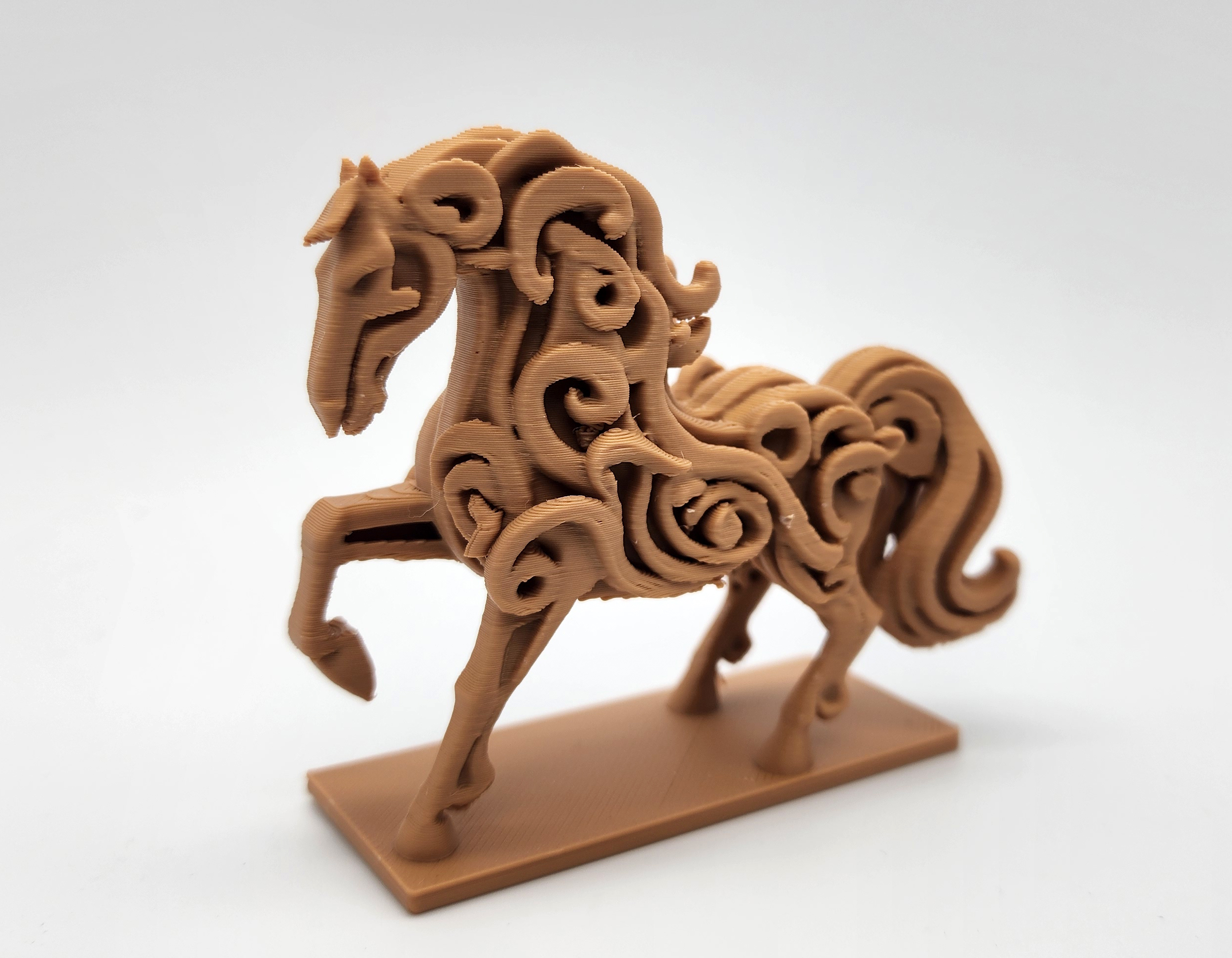 Wood-Carved Horse