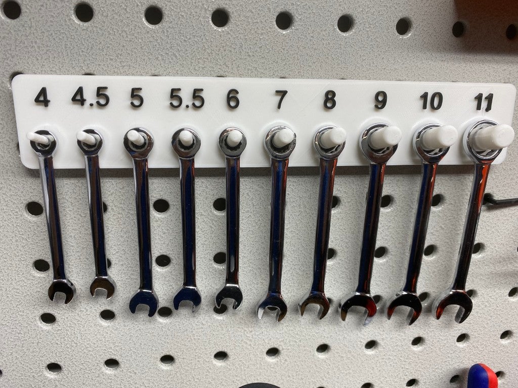 Pegboard Holder for Mini Wrenches, metric and SAE