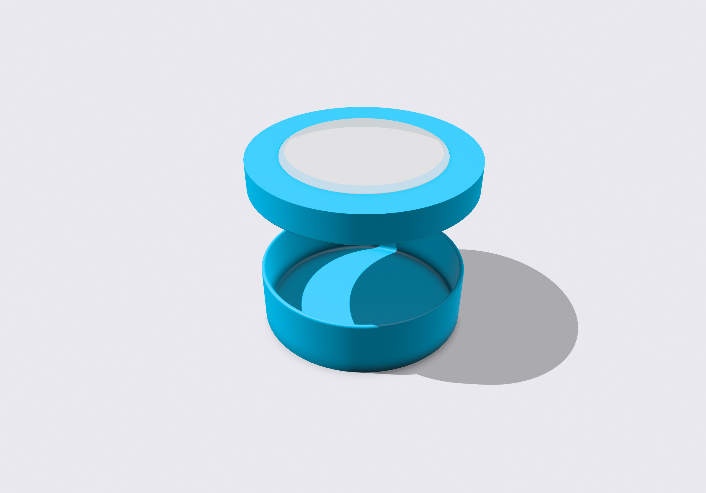 Small Round Container w/ optional Clear Top by lunarLarceny, Download free  STL model