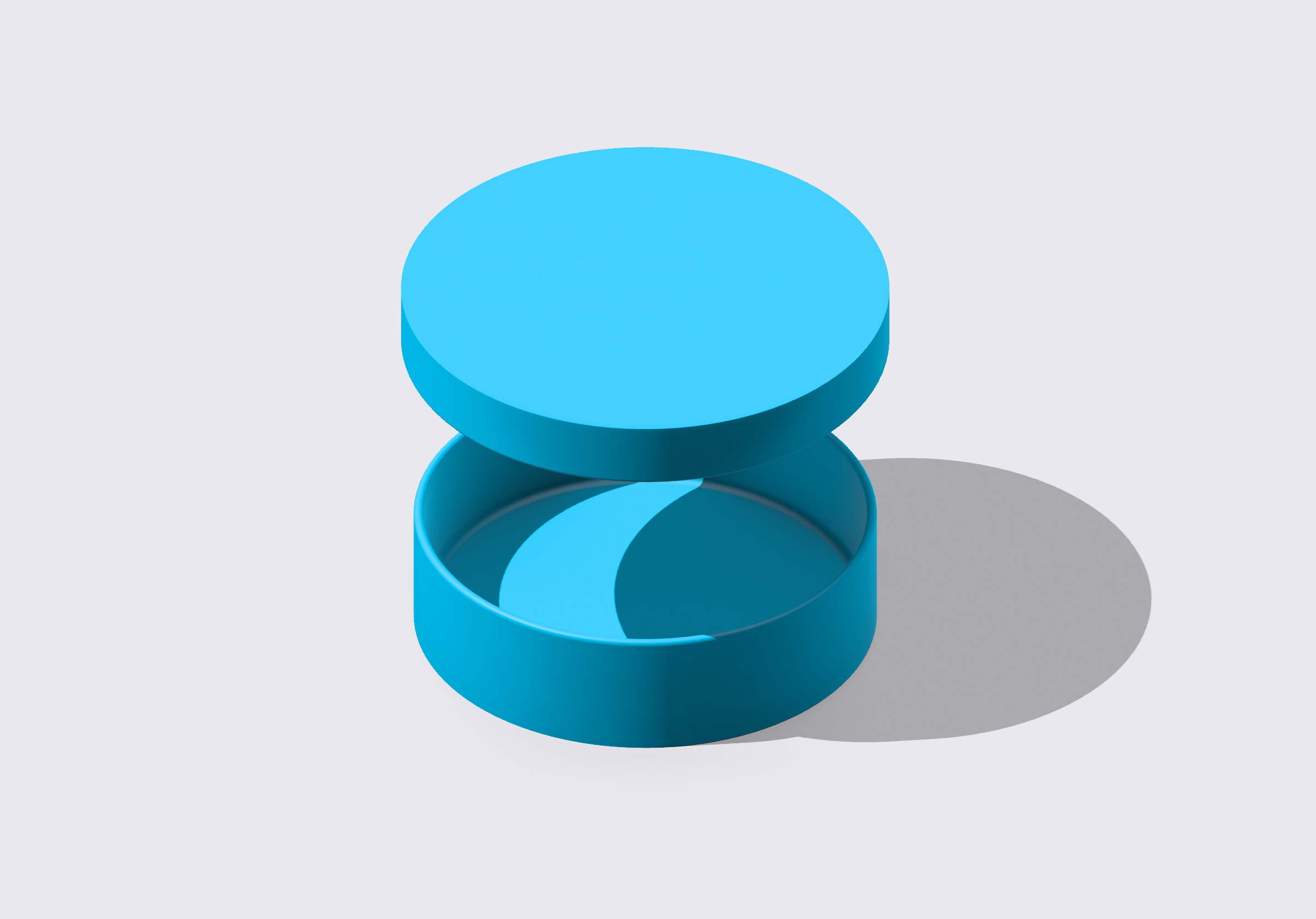 Miniatura 4 do modelo 3D Small Round Container w/ optional Clear Top