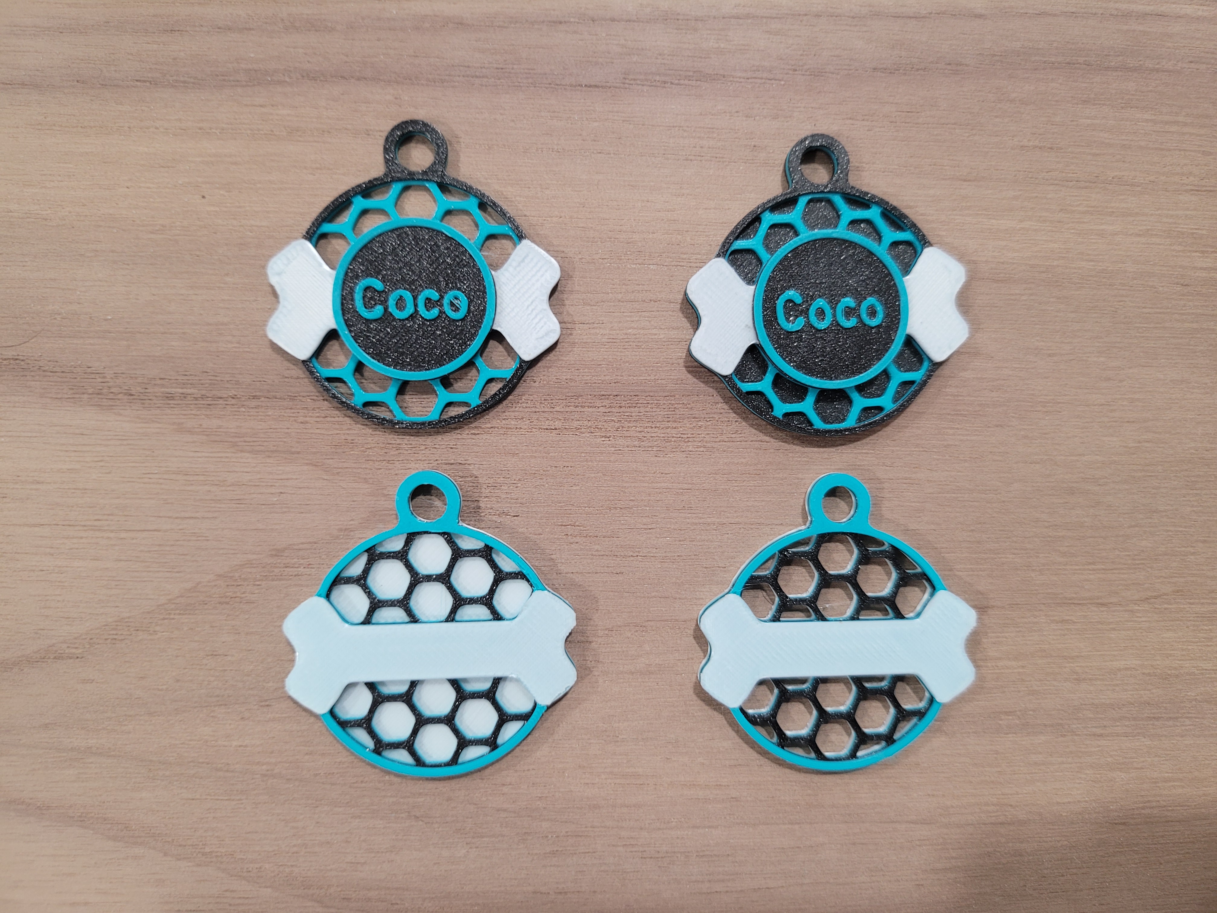 Hex Bone Dog Tag