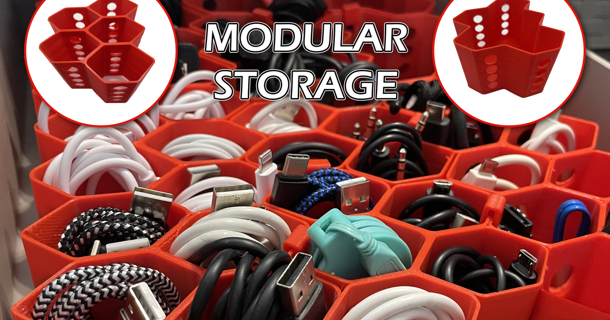 Modular Drawer Cable Gems by automontronic Download free STL model