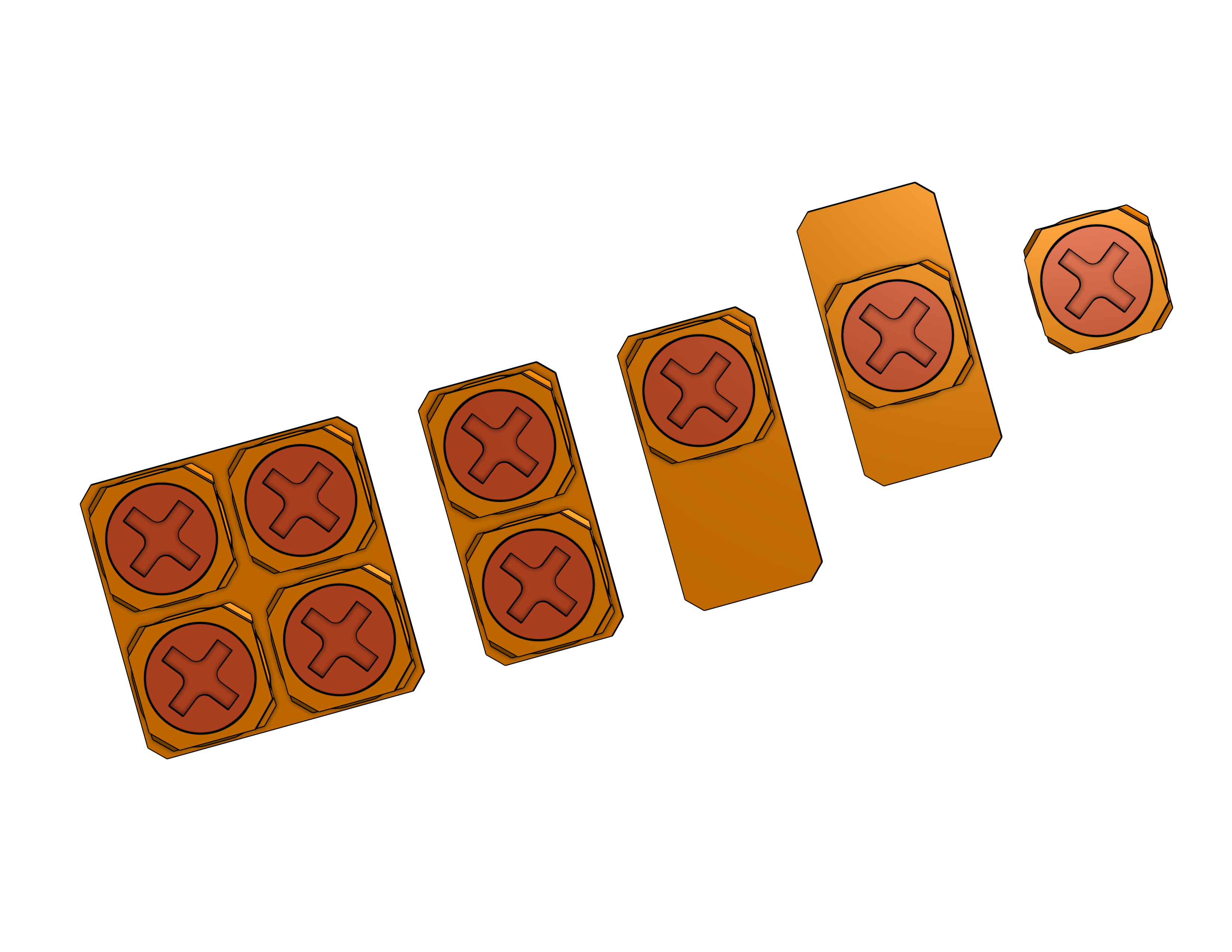 OpenGrid Command Strip Mounts (1x, 2x, 4x) "Easy Open"
