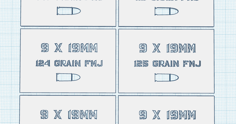 9mm (9x19mm) Ammo Can Label Stencils By Hellforge Actual | Download ...