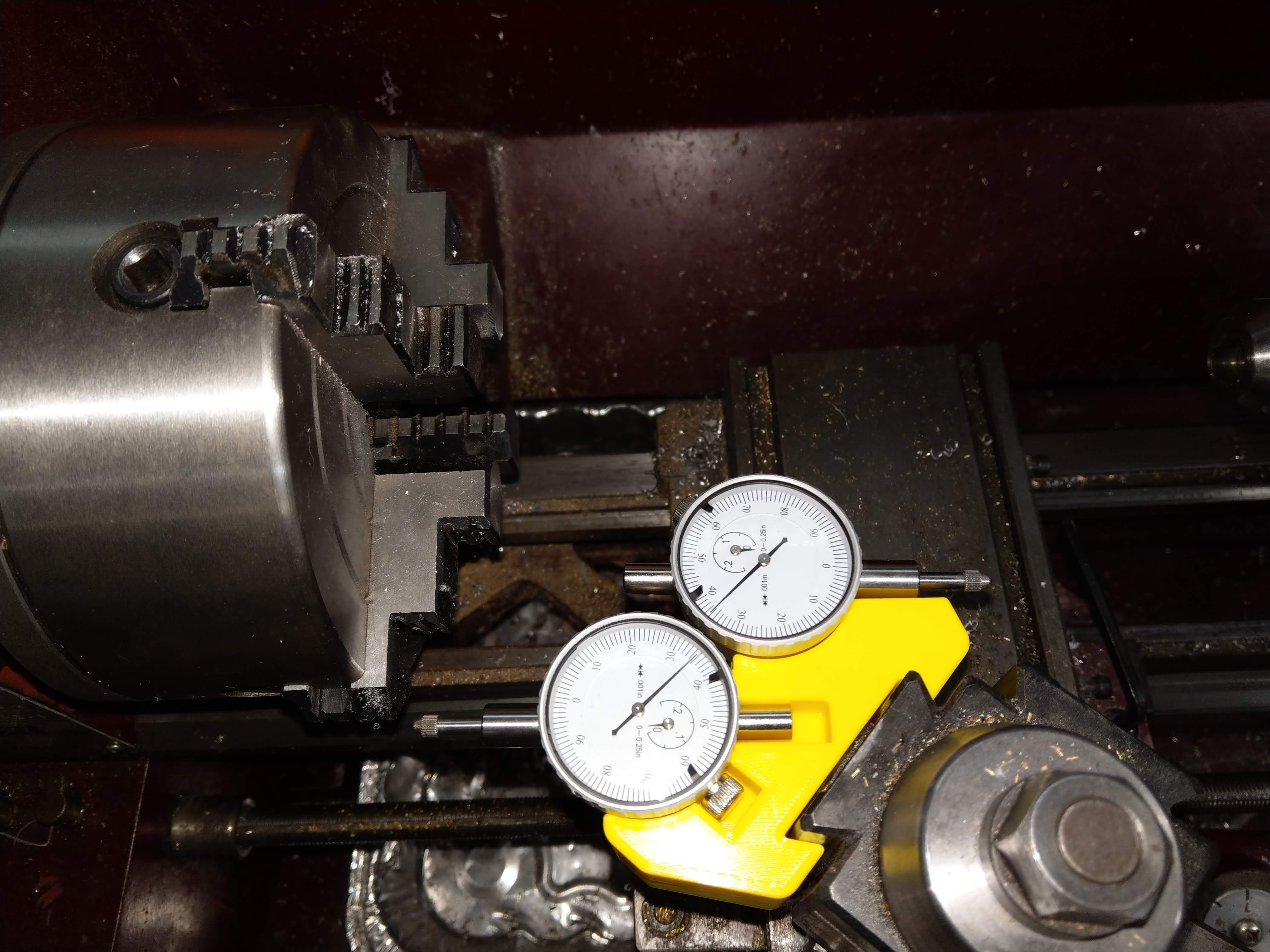 Dual Indicator Holder for Lathe AXA Toolpost Version02 by kaje