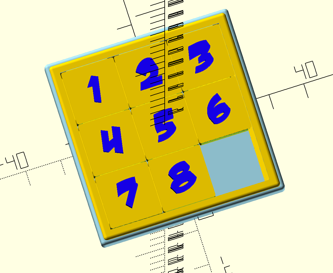 Miniatura 3 do modelo 3D Customizable 15 Puzzle