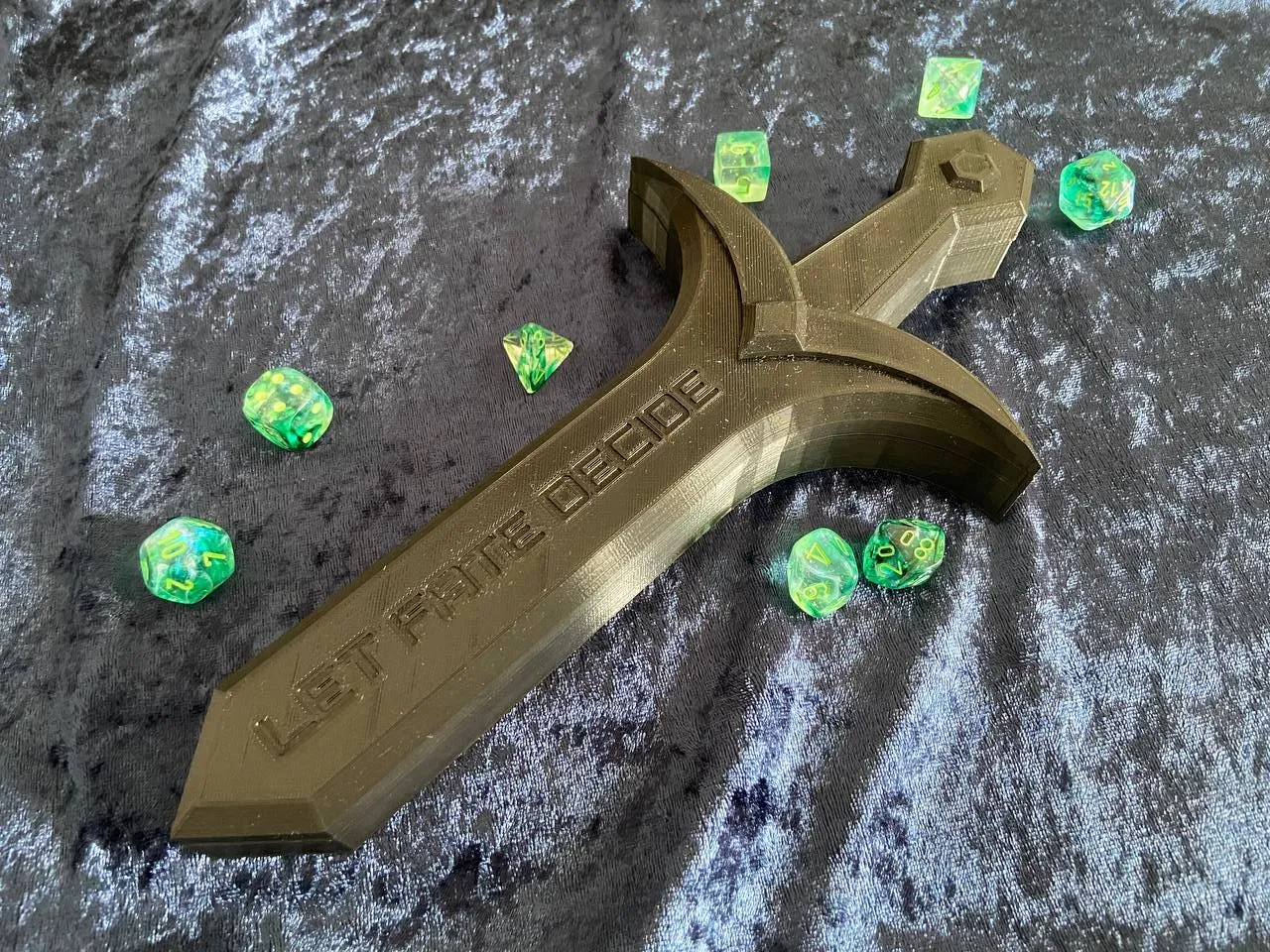 The Dice Sword: STL Download for 3D Printing