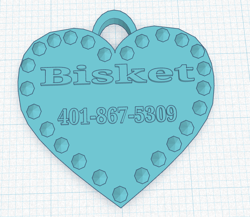 Jeweled dog tag