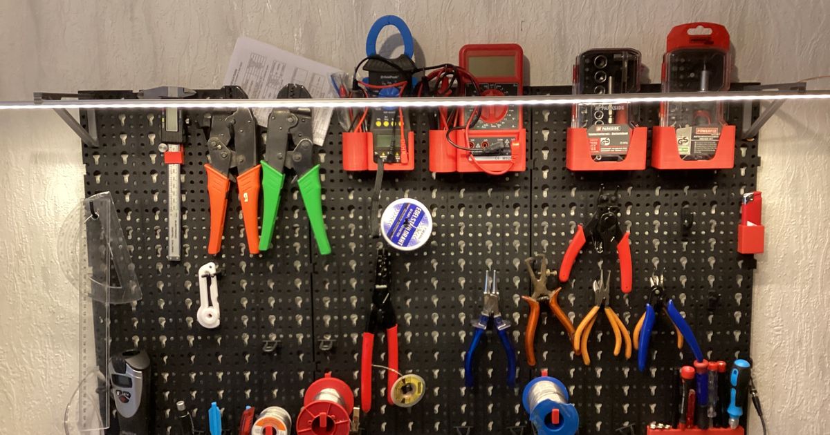 Parkside pegboard lamp and stuff / Parkside Lochwand Lampe und Zubehör