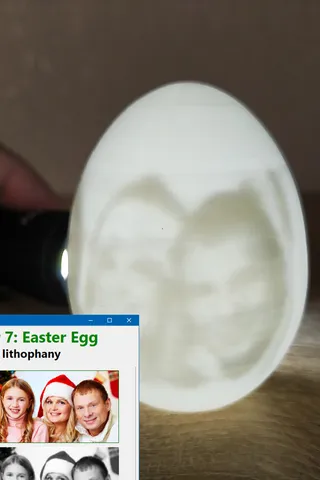 App to create Easter egg with internal lithophany by Print-in