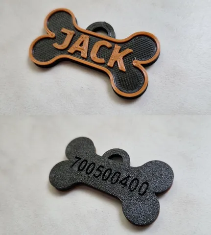 Double-sided dog tag