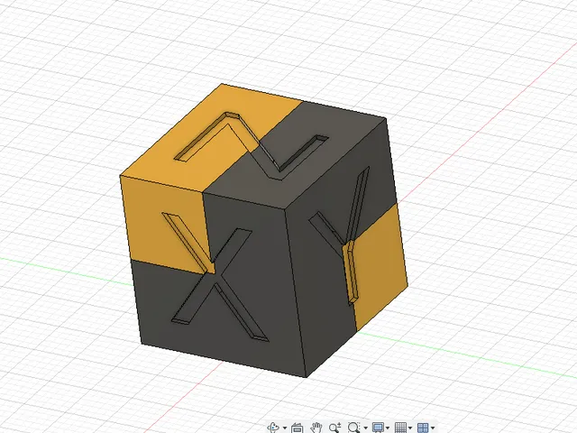 test cube for dual extruder