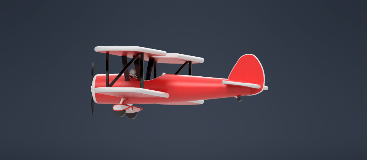 Red biplane model kit — miniatura 4