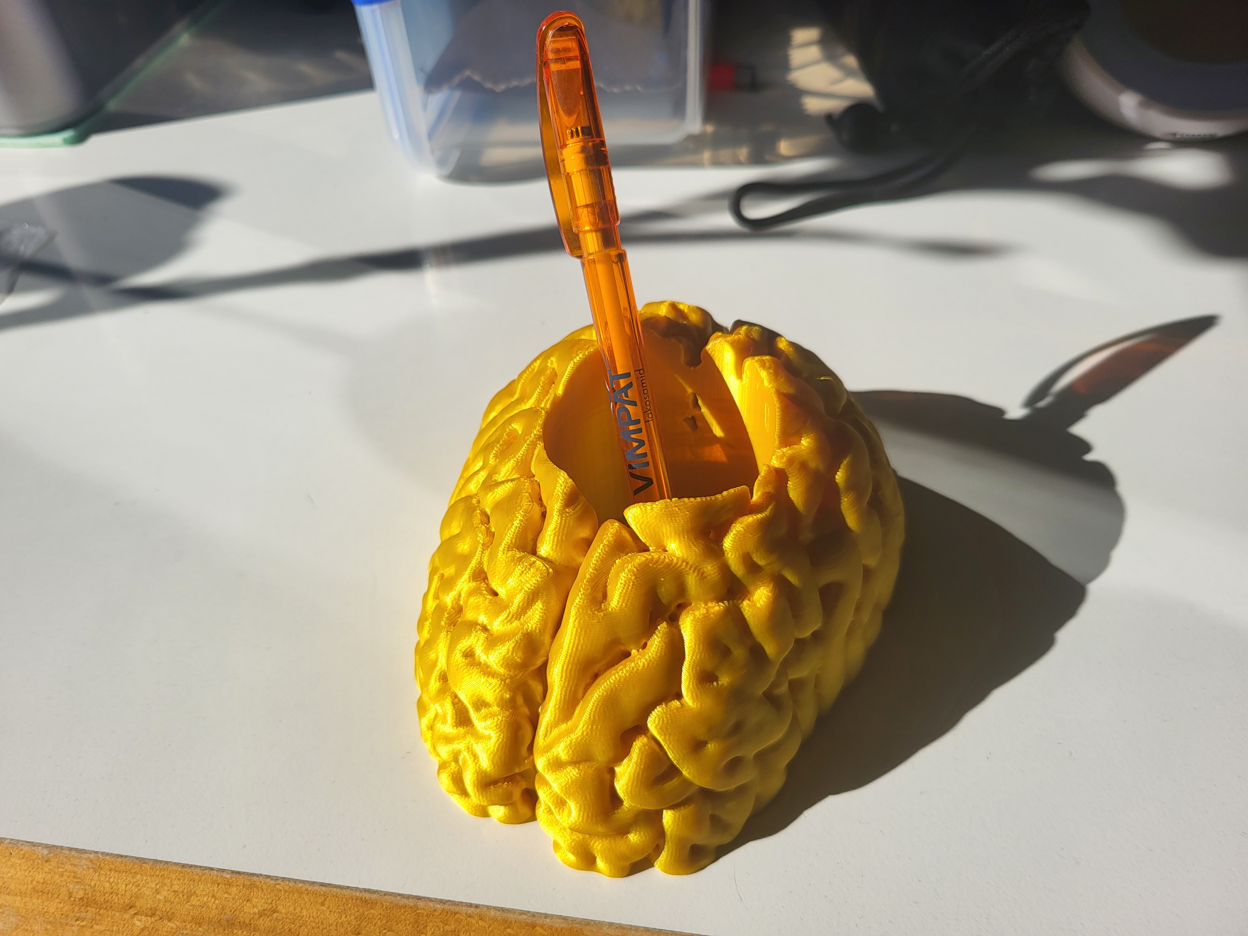 Brain Pen/pencil holder or table organiser 3D model thumbnail