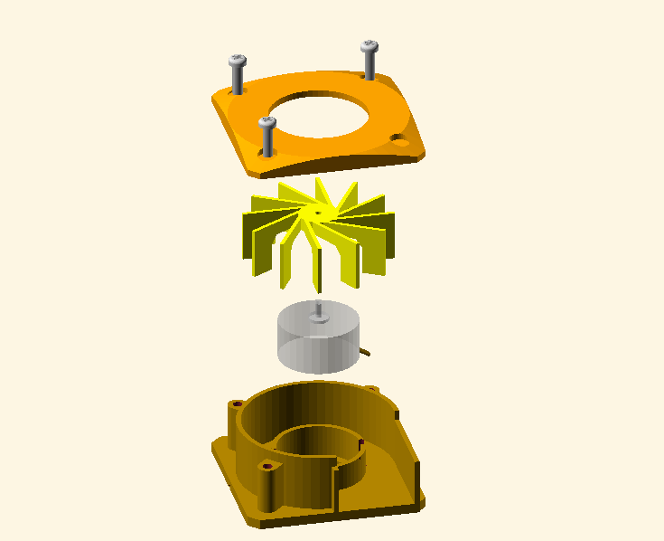 Small Mini 5V DC Motor Blower by Miguel Ceccherini | Download free STL ...