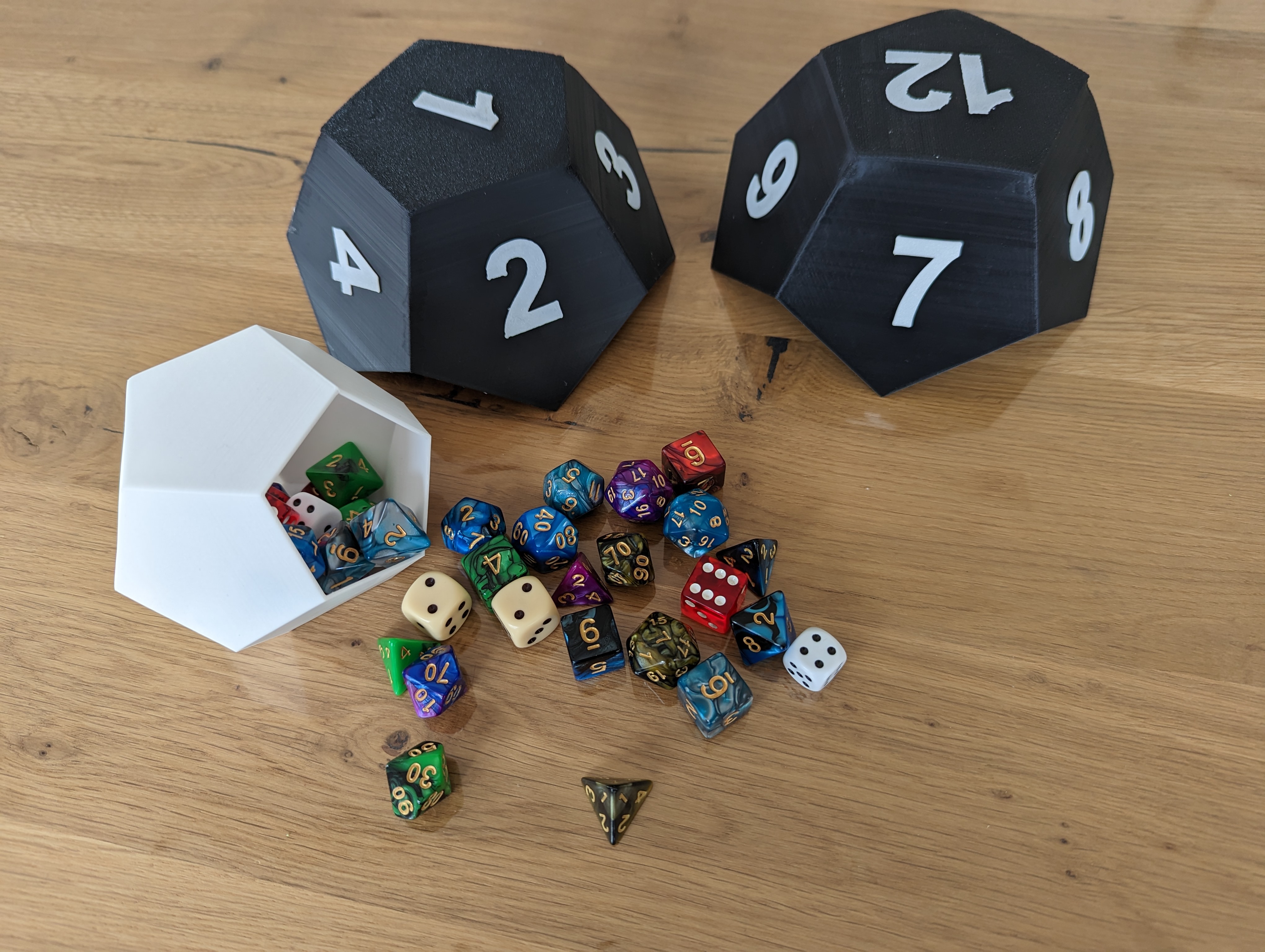 Huge dice storage with dice cup