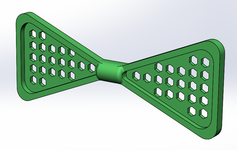 Bowtie with holes