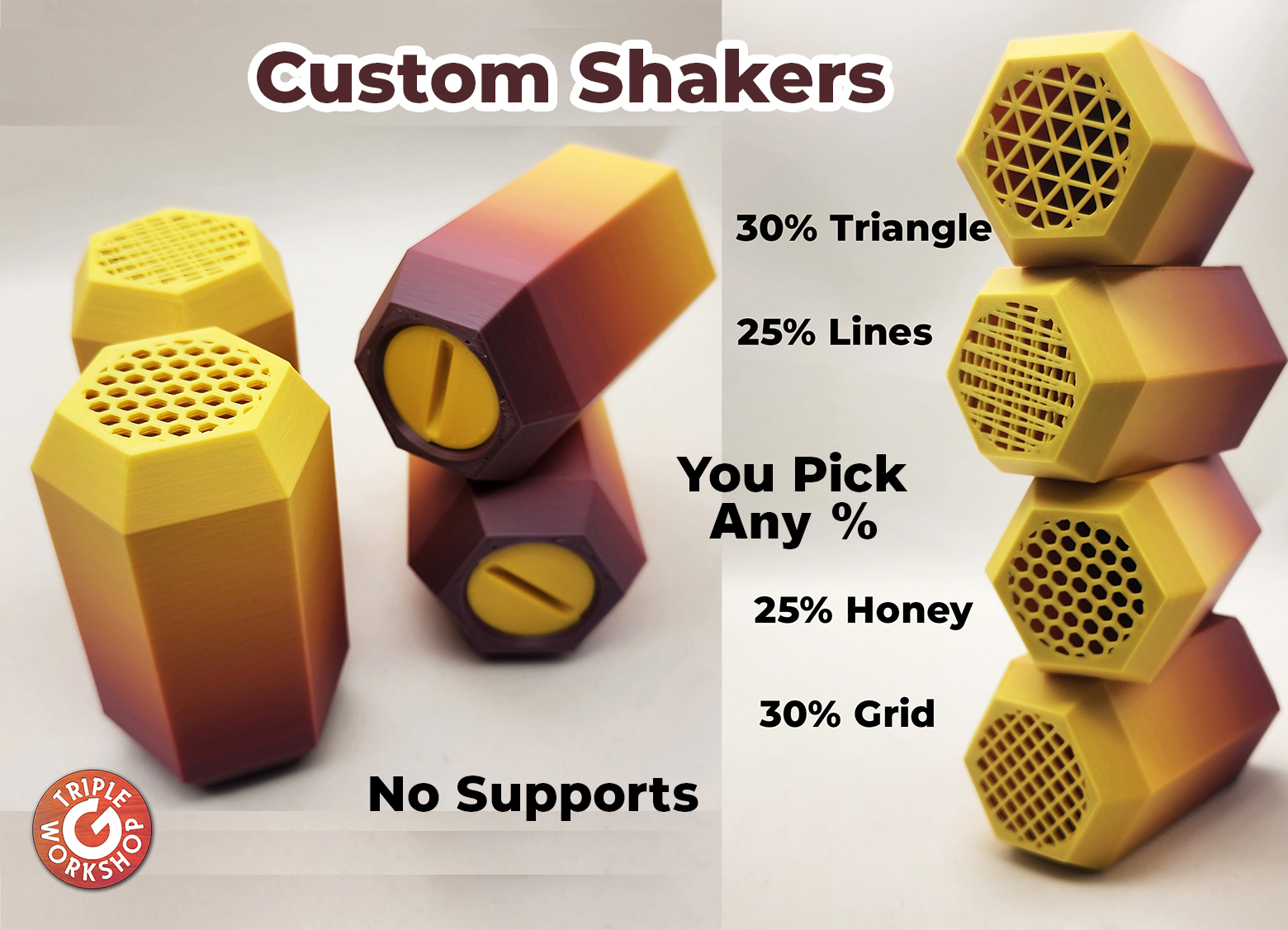 Custom Shakers - Salt Pepper Herbs