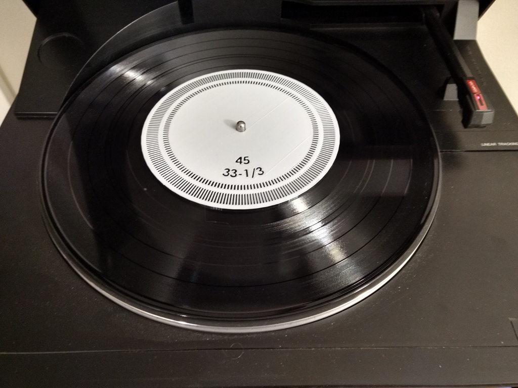 Strobe disc for turntable speed checking by NeilR Download free STL