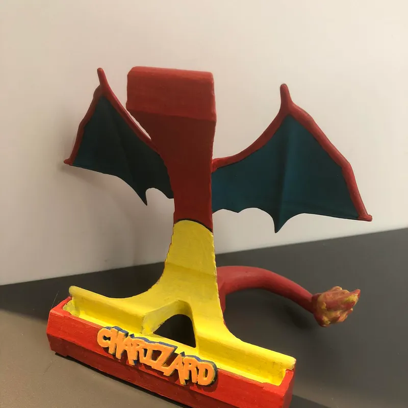 CHARIZARD STAND/ESPOSITORE PER carte Pokemon - Action figure + Stand +  Toploader EUR 24,00 - PicClick IT