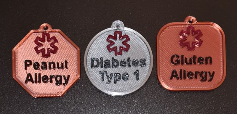 Allergy and medical necklaces