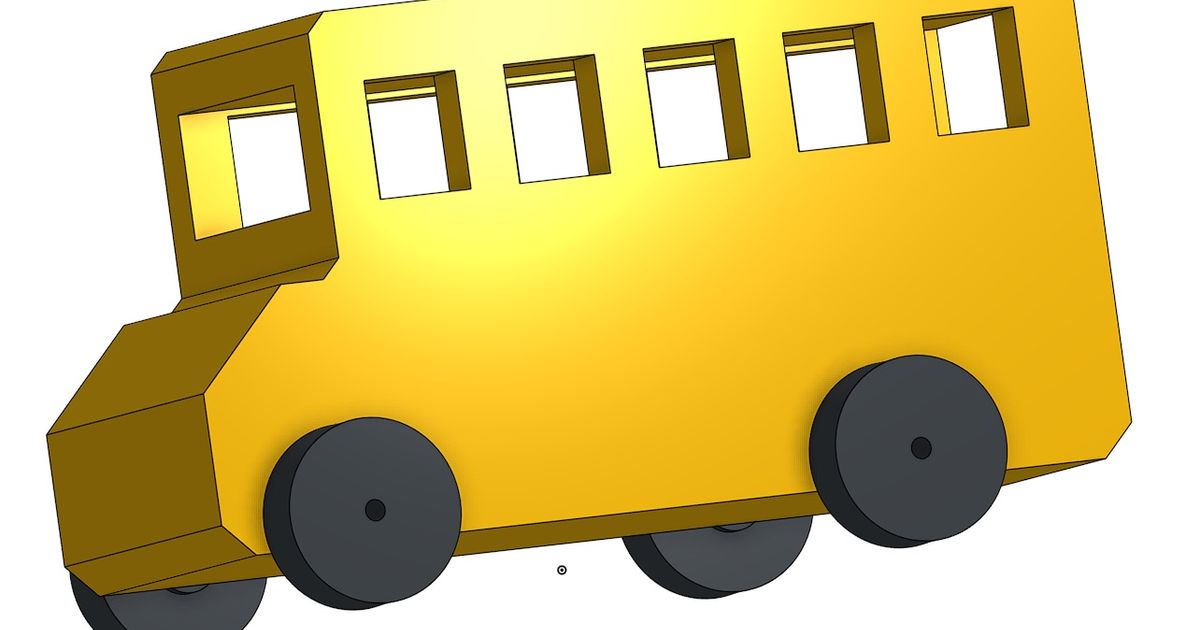 School Bus Kids Toy by 53Aries | Download free STL model | Printables.com
