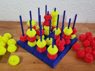 Connect 4 3D - Board game by Dayrusher, Download free STL model