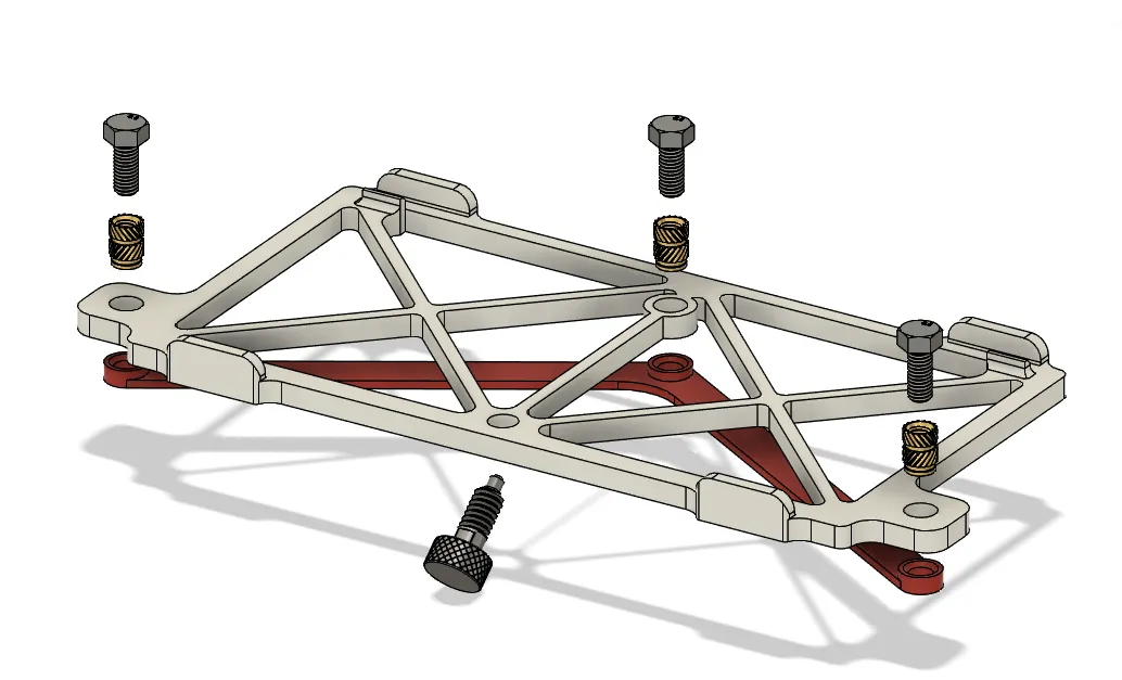 Flight Scope Mevo+ Stand v2 (Heat-Set Inserts) by peter | Download