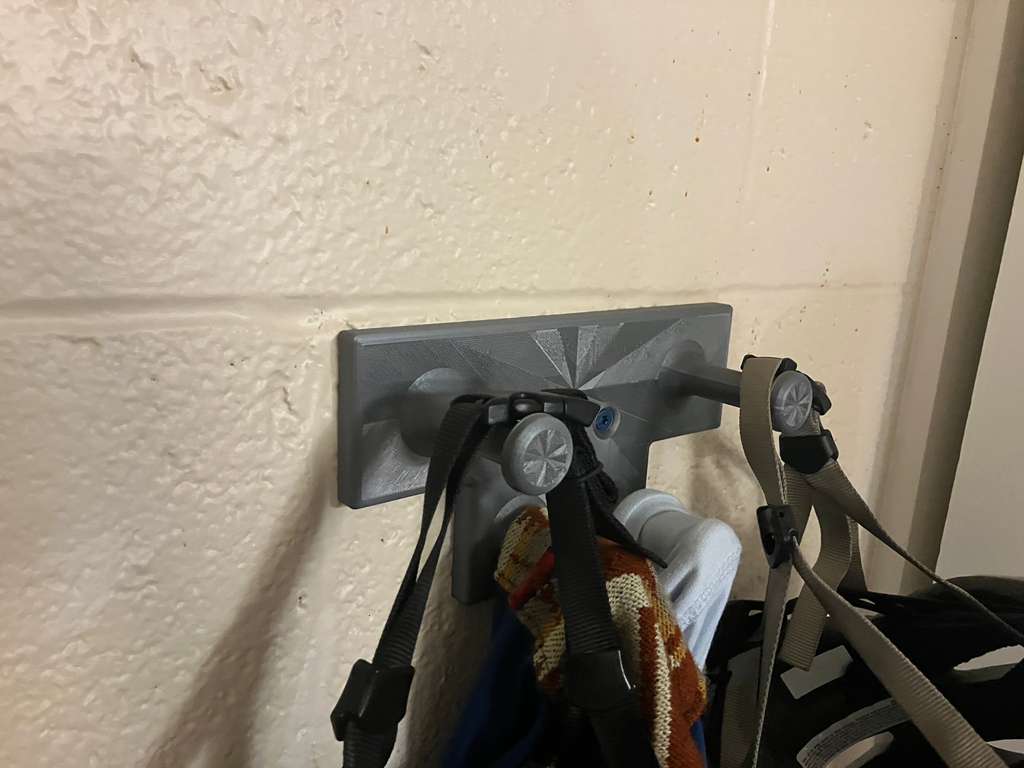 Screw in coat, helmet rack