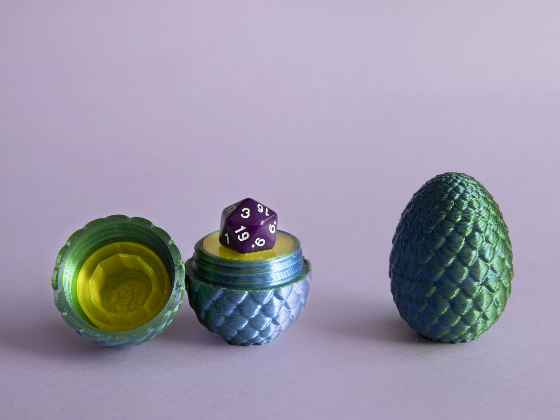 Miniatura 11 do modelo 3D Dragon Egg dice box inserts - Customizable OpenSCAD