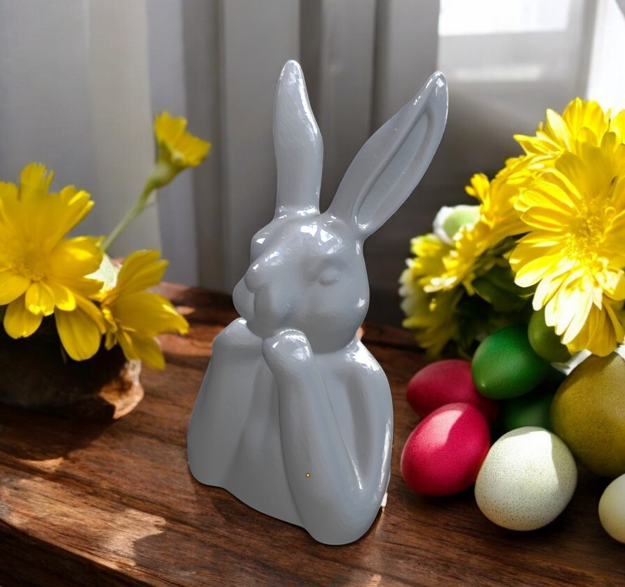 Easter Rabbit Bust - Festive Decorative Ornament